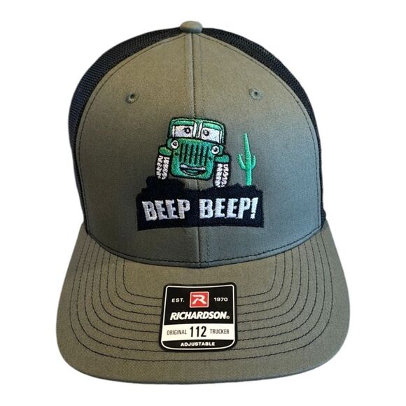 Richardson Trucker SnapBack Jeep Embroidered Cap Hat - Picture 1 of 6